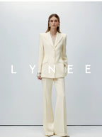 Acetate Lace Waist-Cinching Blazer