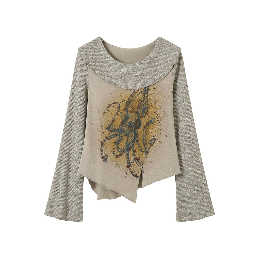 Underwater Imagery Graphic Long Sleeve T-Shirt