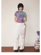 Galaxy Print Stretch Mesh T-Shirt