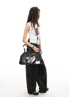 Matte PU Leather Large Capacity Crossbody & Top Handle Bag – Detachable Long Strap