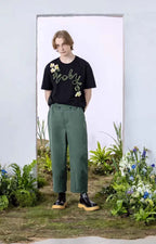 Bellflower Vine Handmade Crochet Appliqué T-Shirt