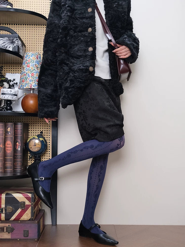 Vintage Oriental Elegance Sheer Tights