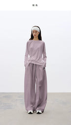 Loose Casual Asymmetrical Ruched T-Shirt