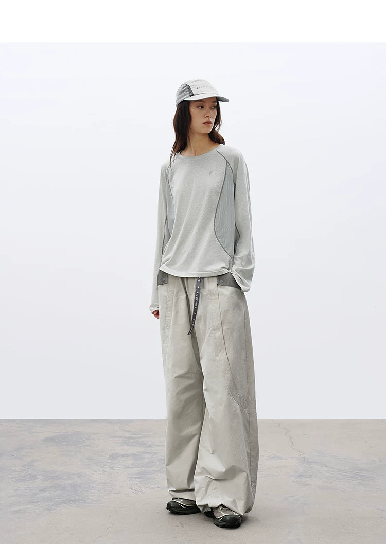 Loose Casual Linen-Blend Patchwork Printed T-Shirt