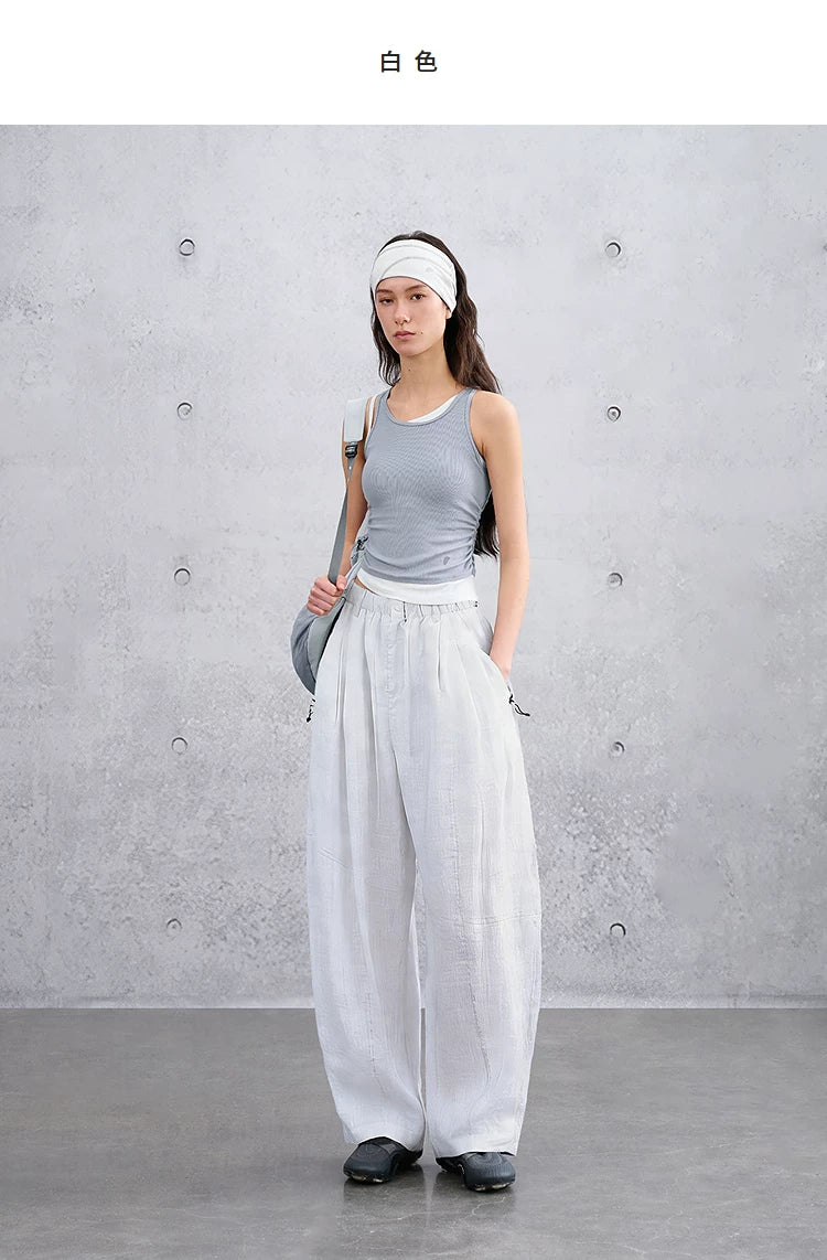Women’s Summer Loose Casual Curved Leg Pants