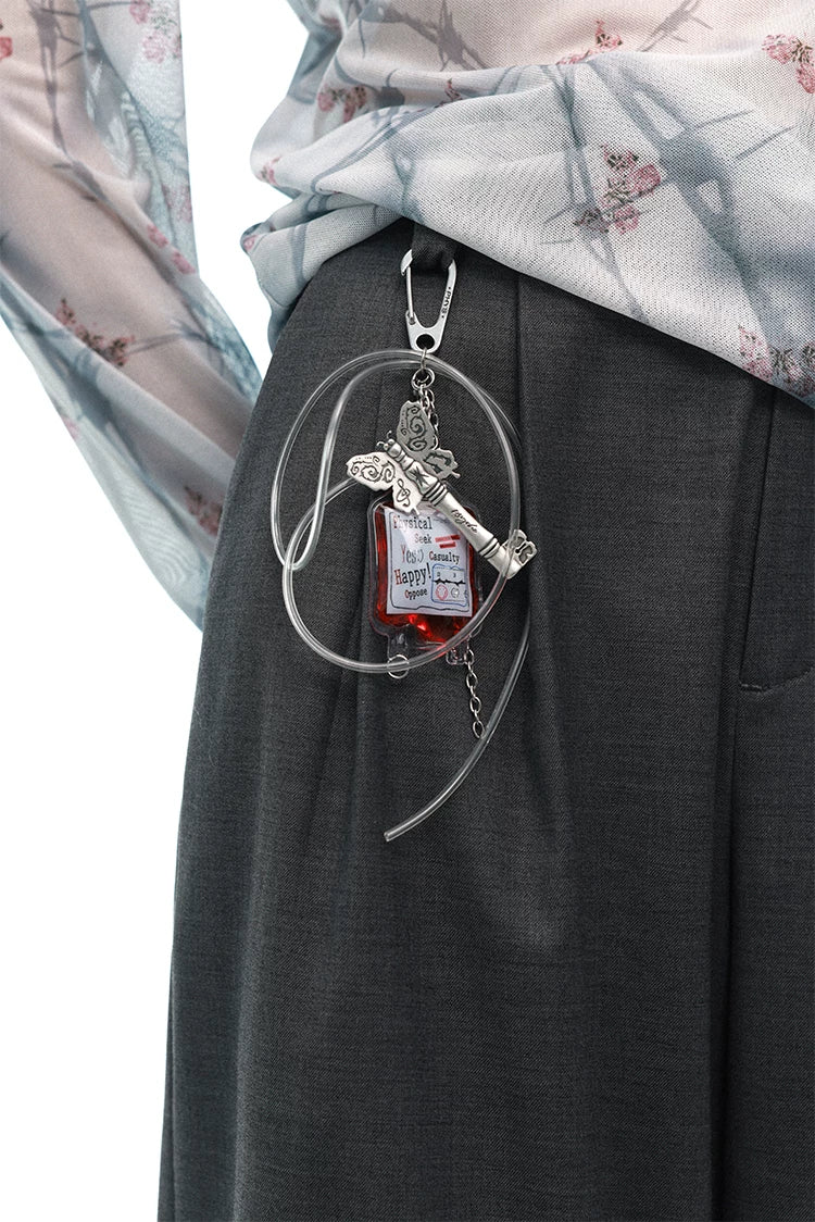 Punk Blood Bag Keychain – Waist Clip Hanging Accessory Secondary image