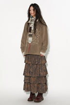 Cute Serpentine Snake Pattern Vintage Scarf – Versatile & Playful Accessory
