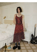 NANA Collaboration Printed Slip Dress