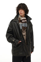 Fluffy Soft Alpaca Blend Faux Fur Fox Scarf with Coconut Buttons – Vintage Retro Style