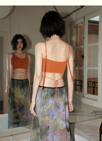 Layered Tank Top Style Summer Sun Protection Cover-Up