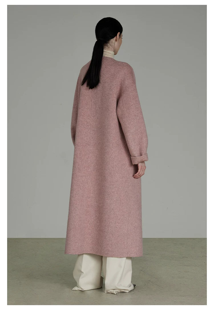 Pink Double-Faced Wool Coat
