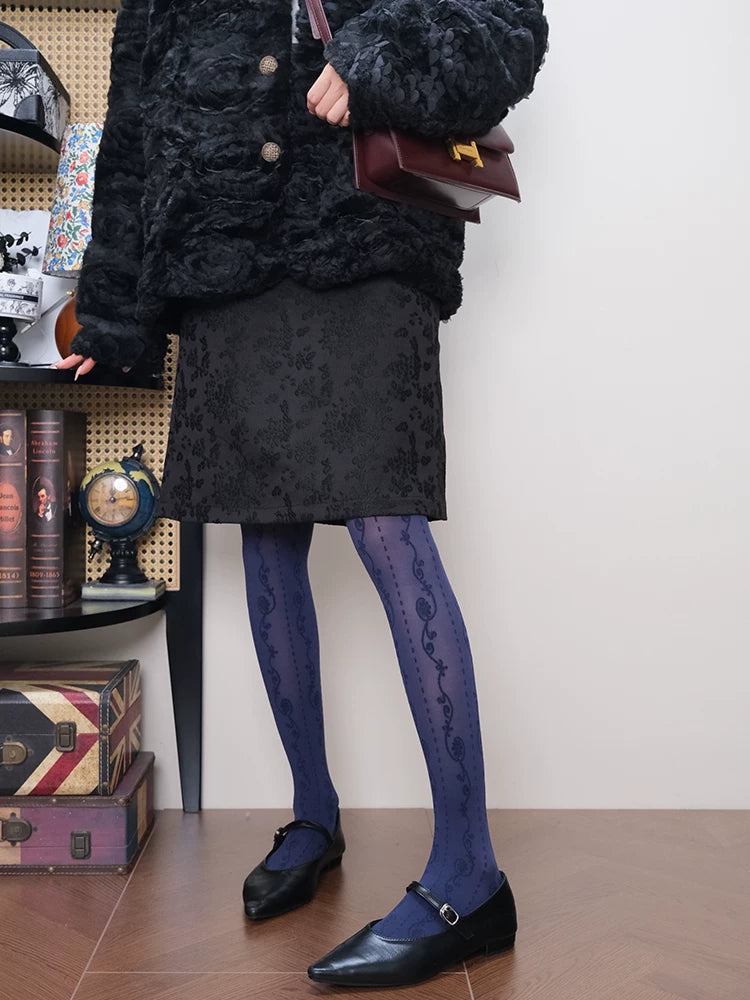 Vintage Oriental Elegance Sheer Tights