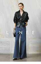 High-Waisted Wide-Leg Jeans