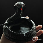 Dark Gothic Black & Red Serpent King Ashtray