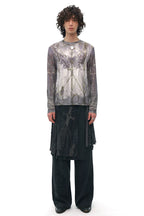 All-Over Print Stretch Mesh Lightweight T-Shirt