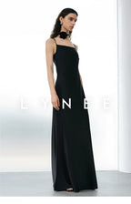 Silky Acetate Satin Slip Dress-Dress Length (Extended)