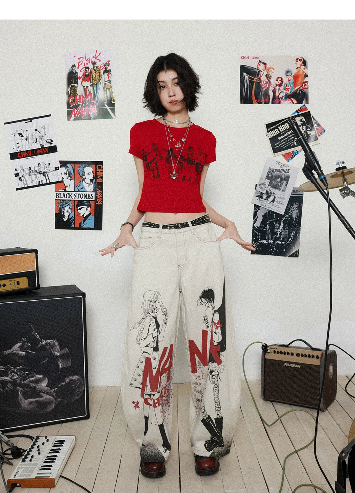 NANA Collaboration Scimitar Cut Denim Pants Secondary image
