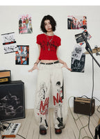 NANA Collaboration Scimitar Cut Denim Pants