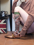 French Vintage Sheer Crew Socks