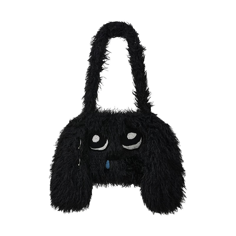 Cute Plush Dog Crossbody Bag – Soft Towel Embroidery, Minimalist & Practical Main image