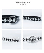 FVVO Skull Ring Punk Leather Belt
