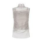 Ruched Mesh Sleeveless Top