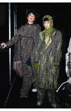 Handmade Mossy Textured Fringe Long Loose Coat