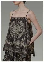 Boho Ethnic Print Vacation Cami Top