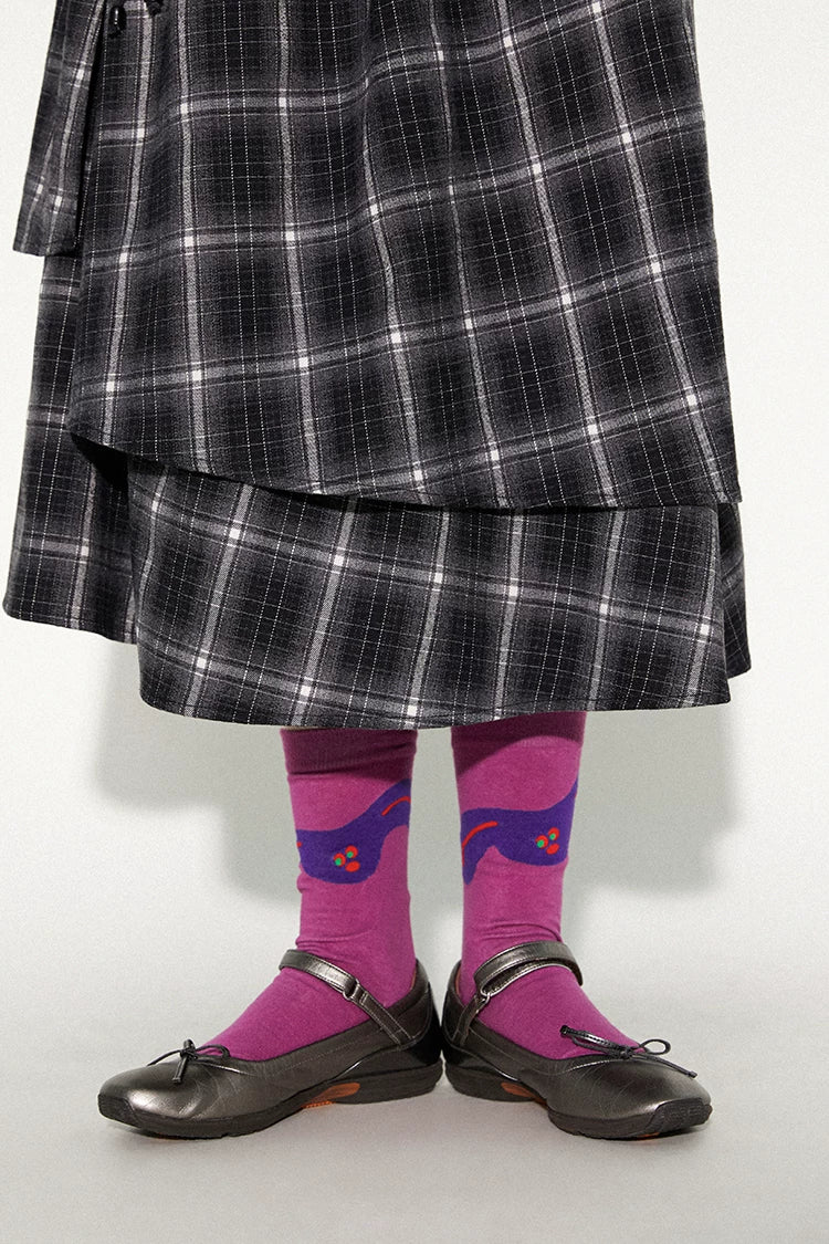 Multi-Color Geometric Animal Socks – Casual, Comfortable & Fun Crew Socks