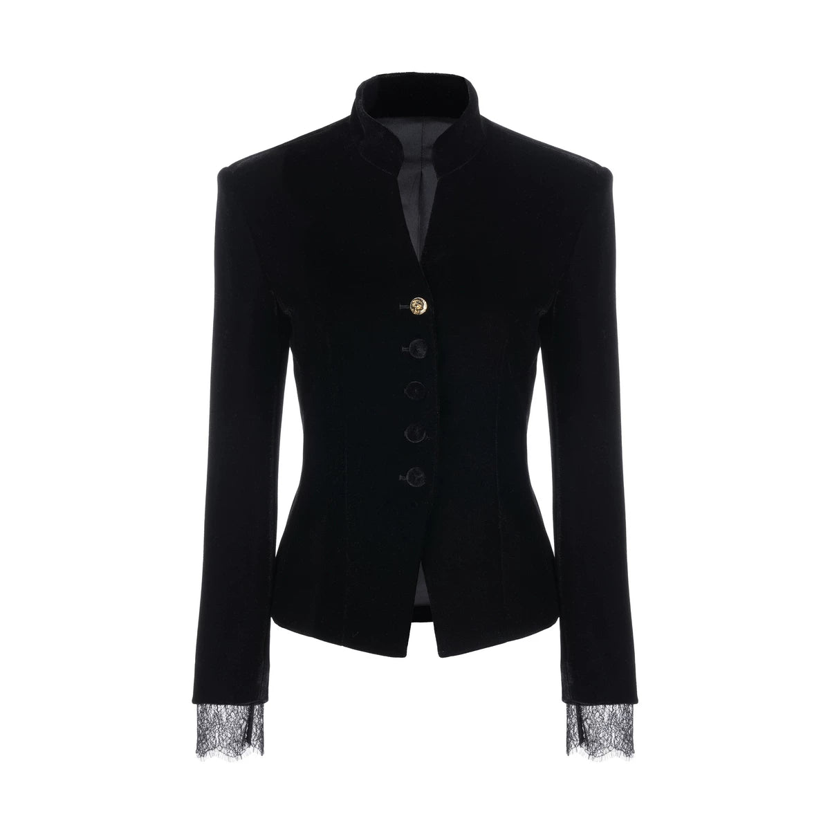 Velvet Lace Waist-Cinching Blazer Set Main image