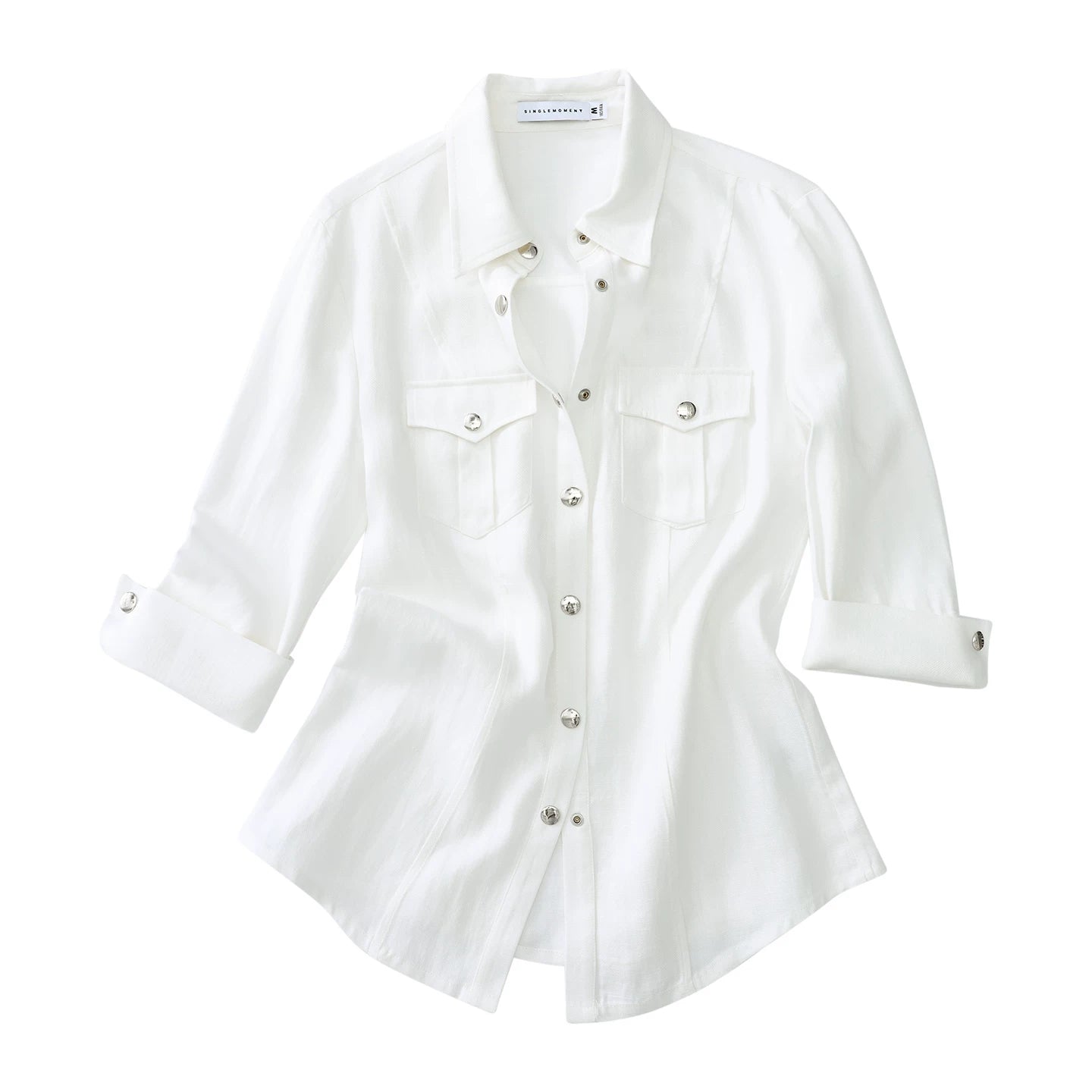 Italian Vintage Slim-Fit Waist-Cinching Safari Shirt