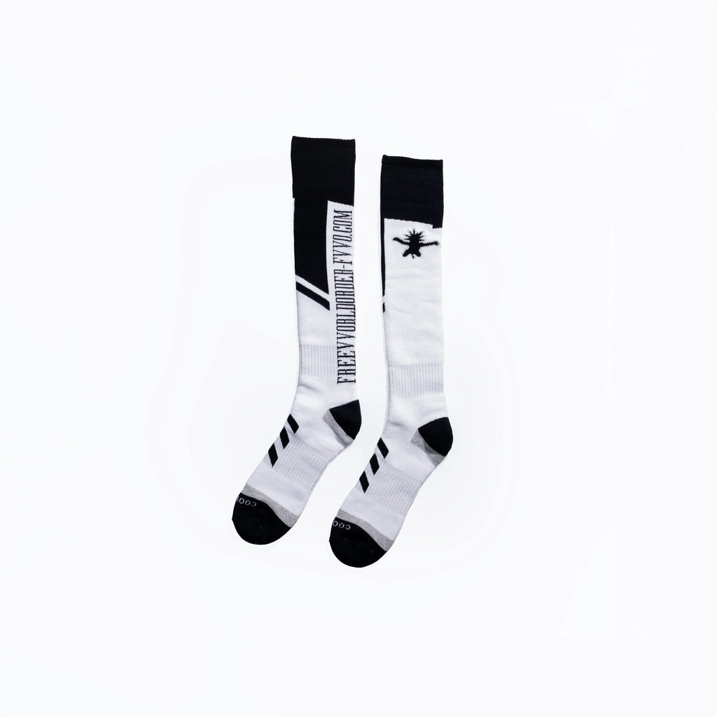 “FVVO.COM” Jacquard Knee-High Socks