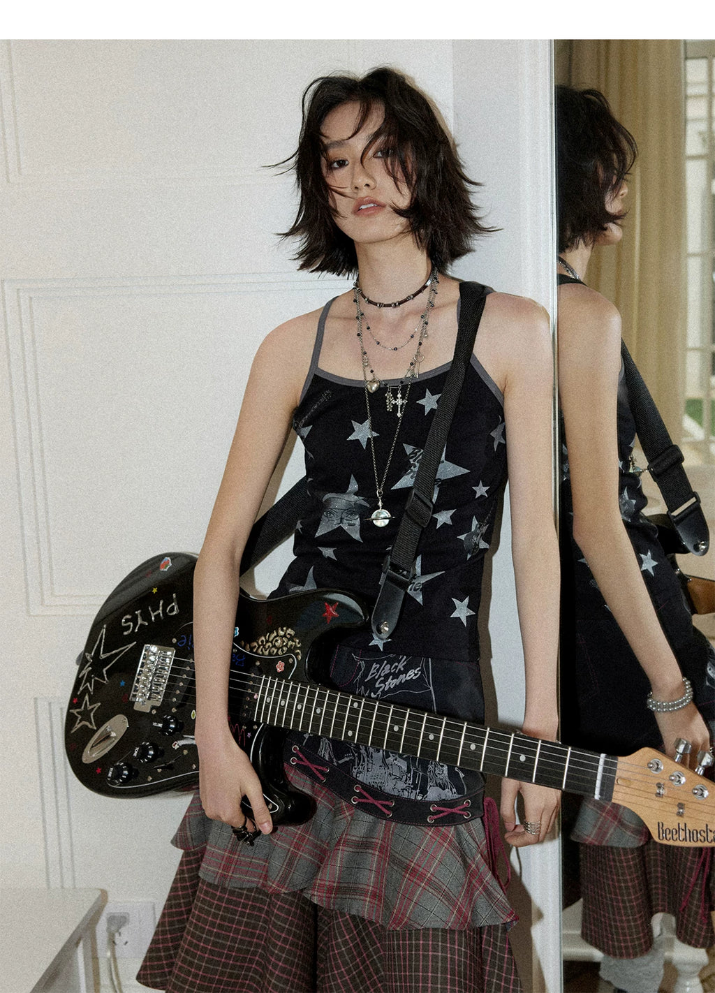 NANA Collaboration Vintage Star Print Camisole Tank Top