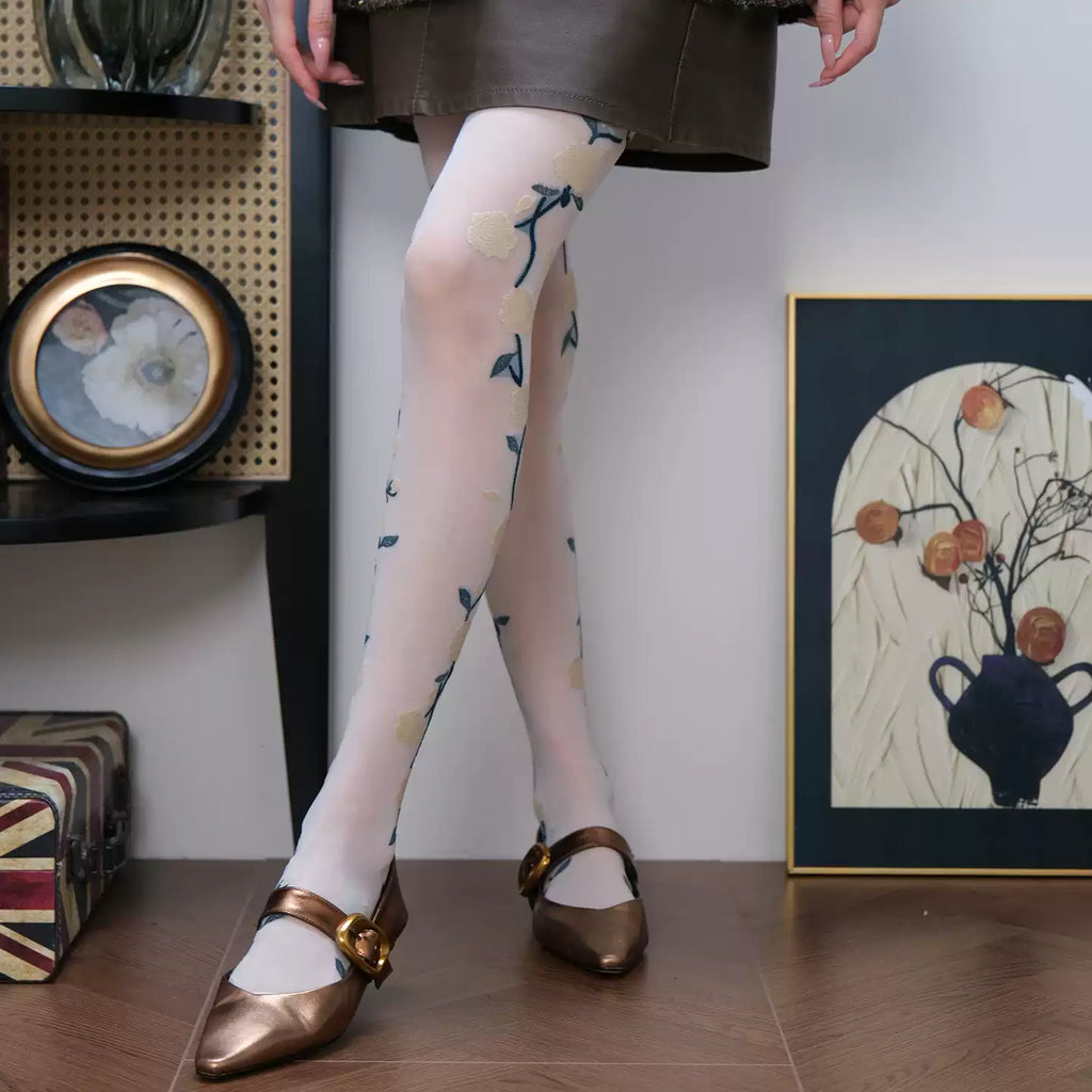 French Art-Inspired Stretch Tights
