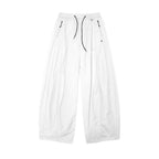 Loose Structured Panel Balloon Casual Pants