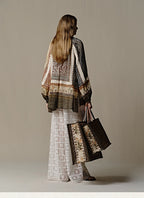 Printed Lace Panel Blouse