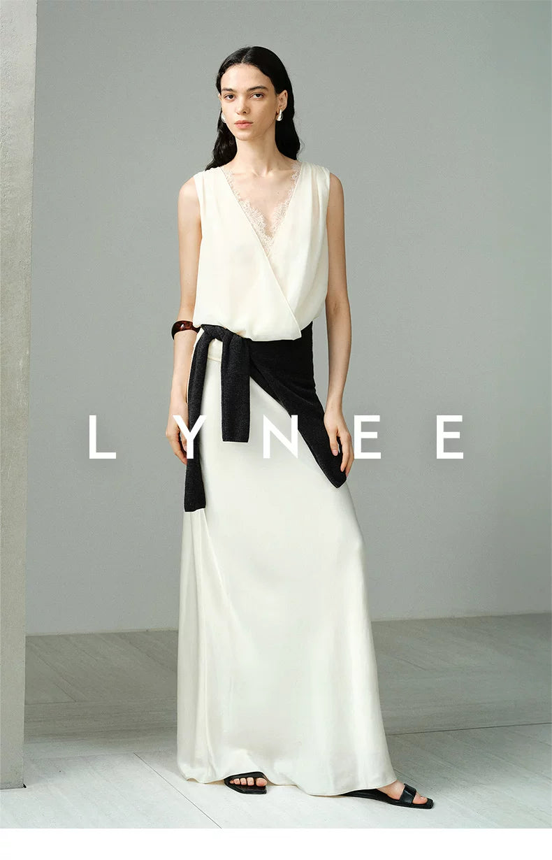 Elegant Satin Fishtail Skirt