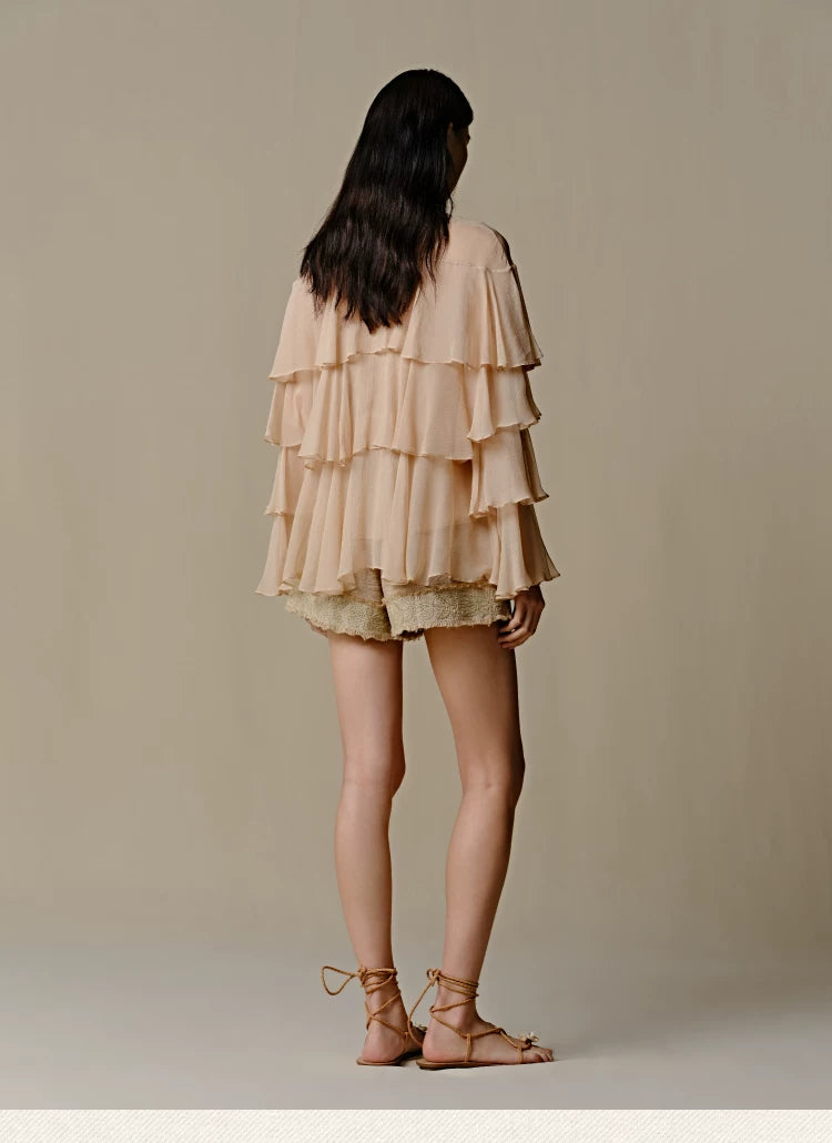 Mulberry Silk Tiered Blouse