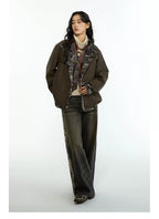 Melange Shearling Jacket – Winter Padded Coat