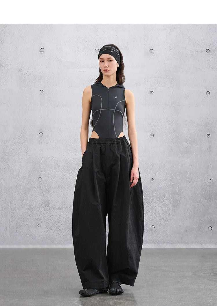 Summer Slim-Fit Sleeveless Hooded Romper T-Shirt