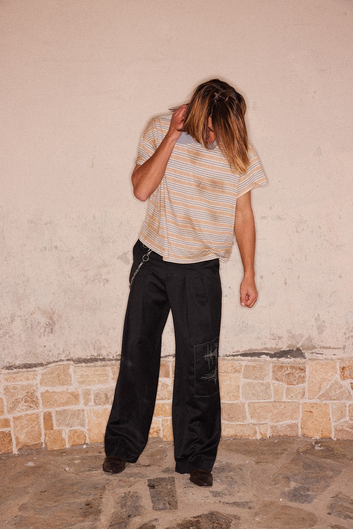 Dirty Stripe Polo Tee