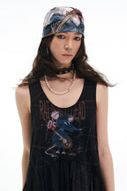 Breathable Lightweight Rock Print Bandana – Street Style, Multi-Color & Versatile Headscarf