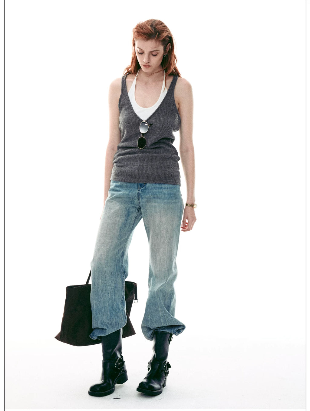 Casual Summer Loose-Fit Contrast Two-Piece Cami Tank Top