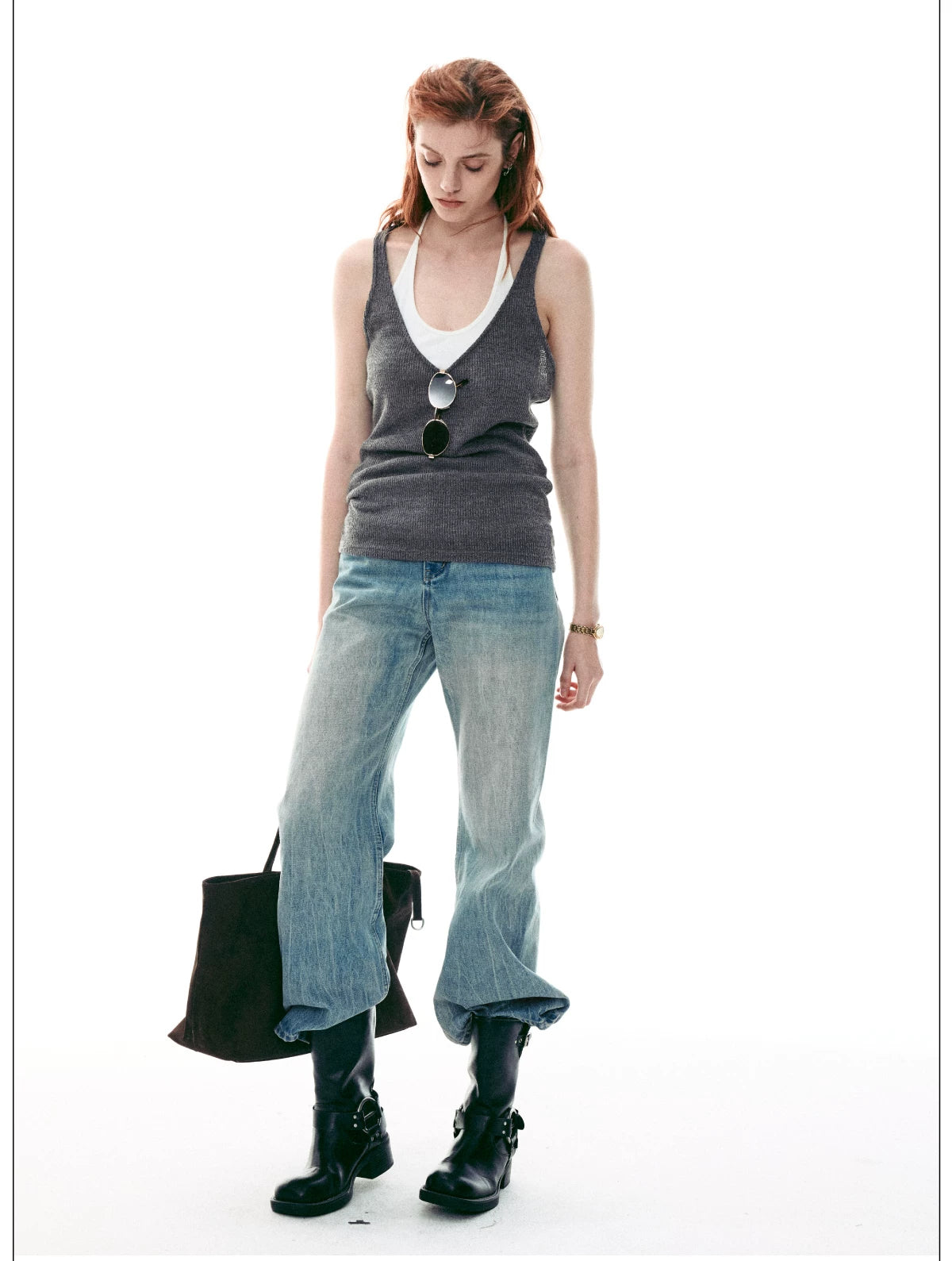 Casual Summer Loose-Fit Contrast Two-Piece Cami Tank Top