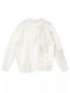 Vintage Asymmetric Chunky Knit Sweater with 3D Leaf Fringe