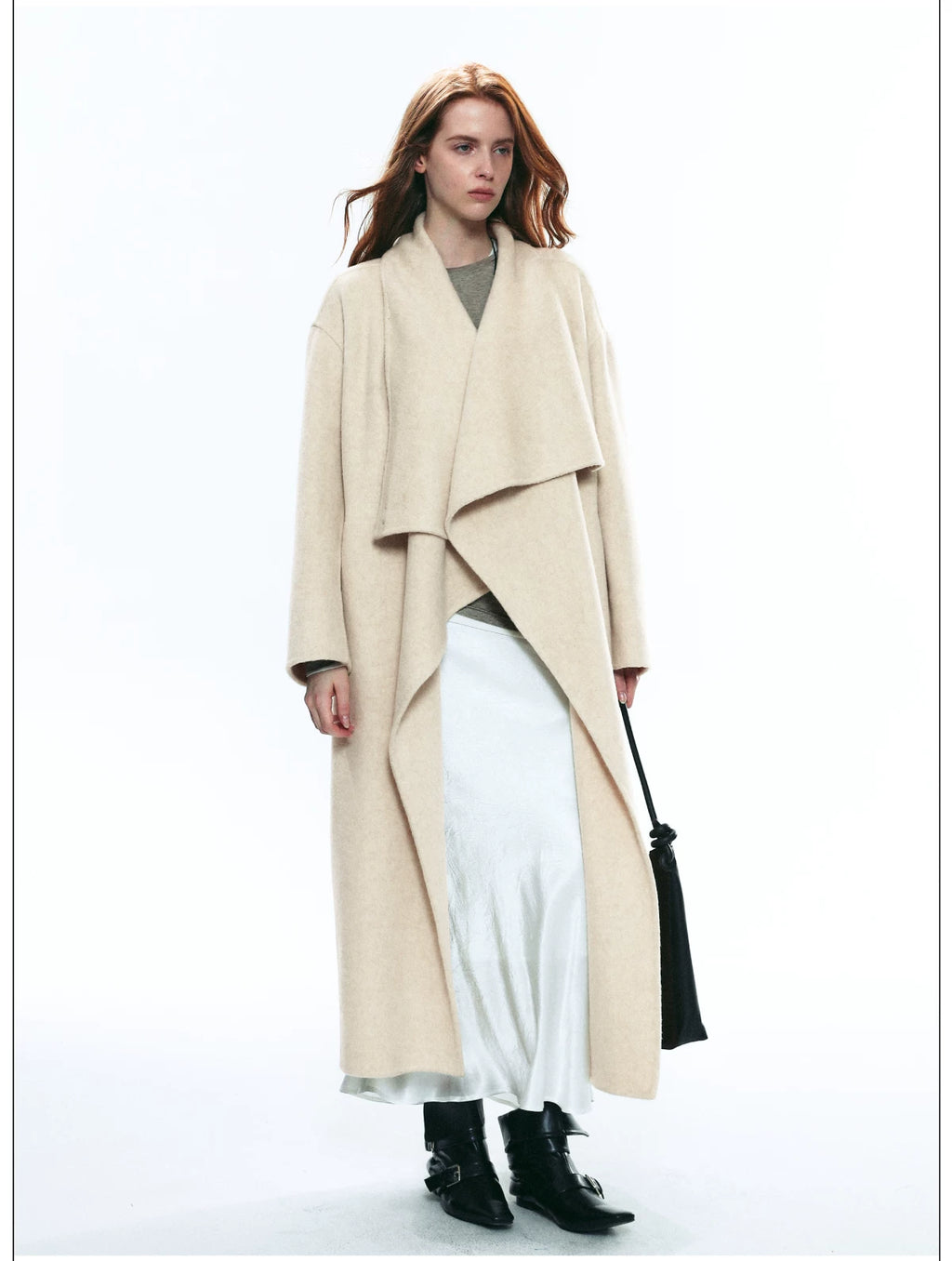 Premium Winter Stand-Collar Long Wool Coat