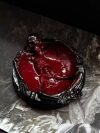 Gothic Red & Black Skull Ashtray