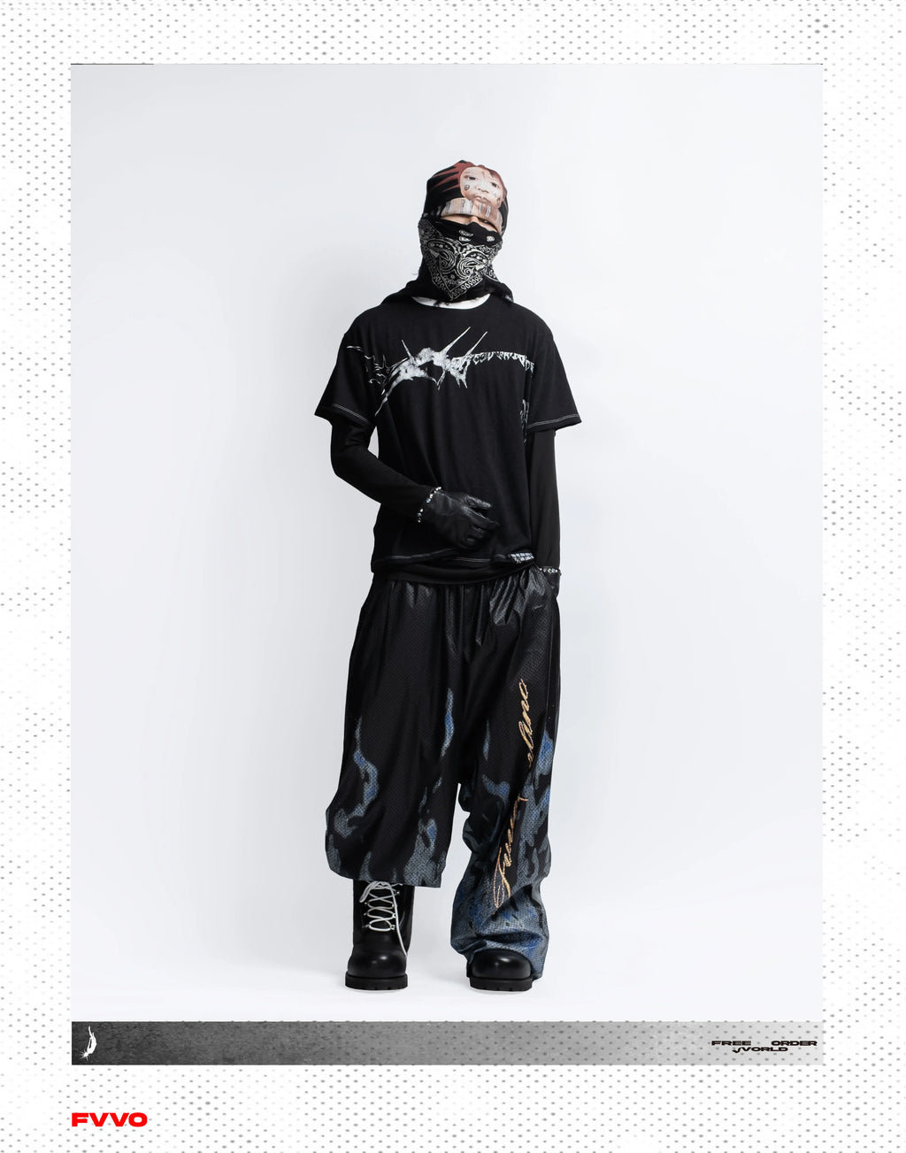FVVO Slogan Graphic Ringer Tee