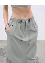 Loose Casual Outdoor Pleated Functional Straight Skirt