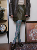 Green & Purple Reversible Tights